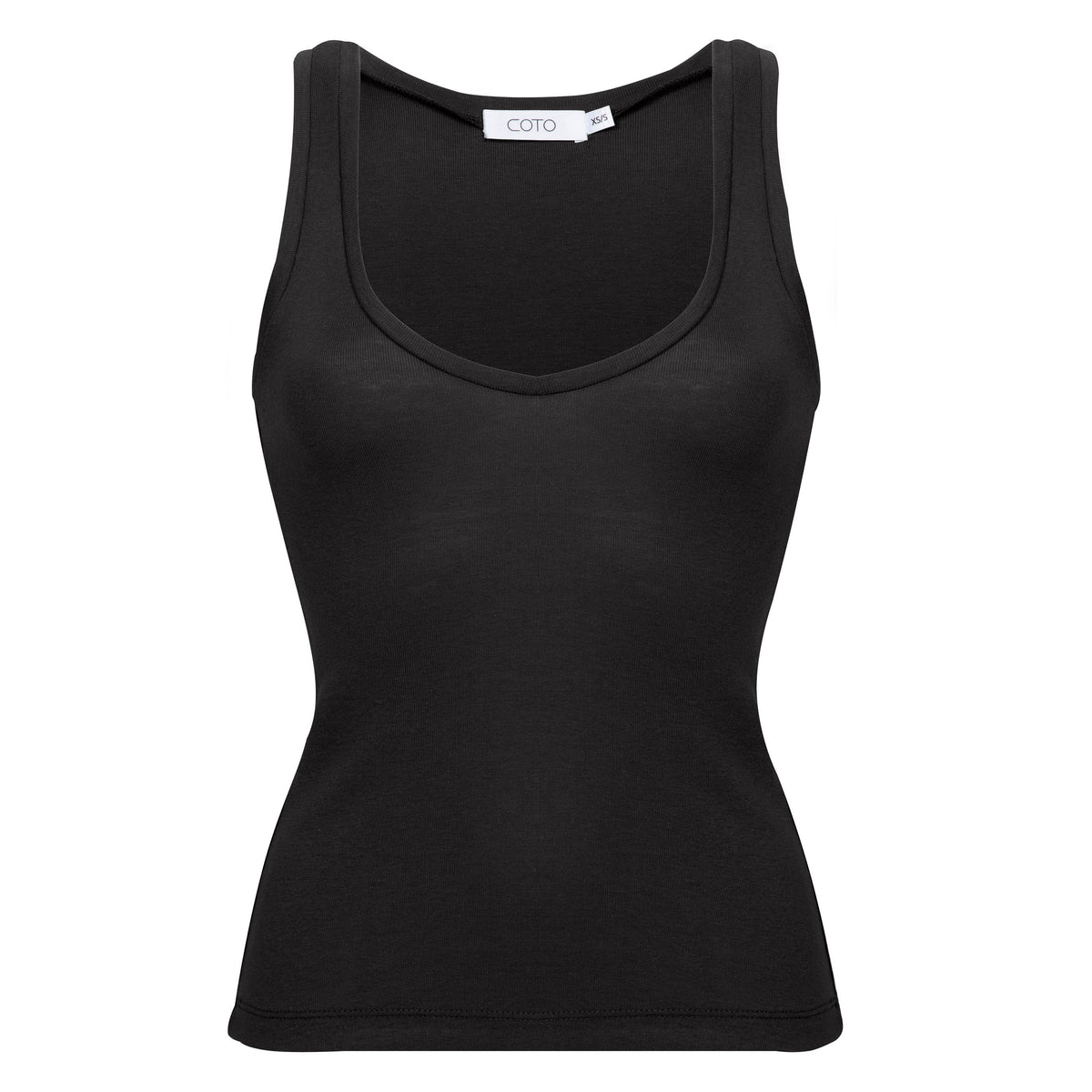 V-NECK TANK 001 BLACK