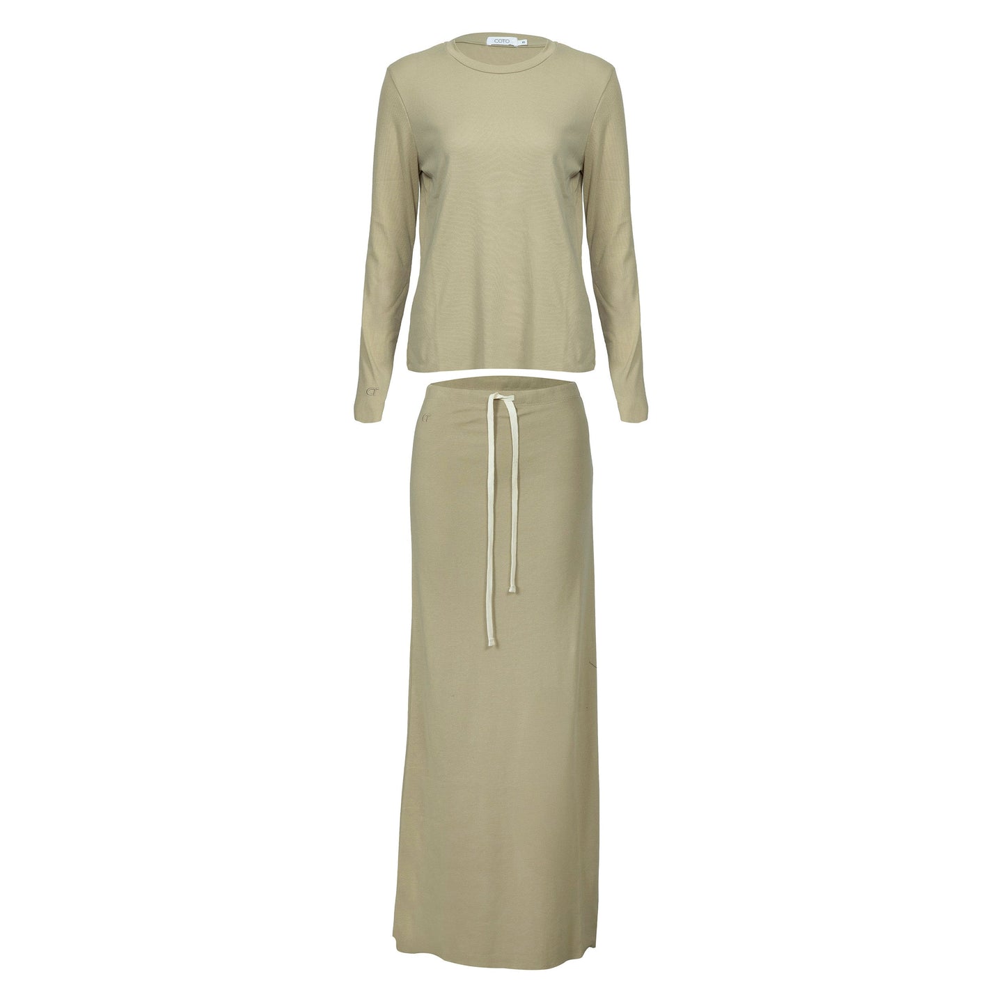 SLIM COTTON SKIRT 020 OAT MILK