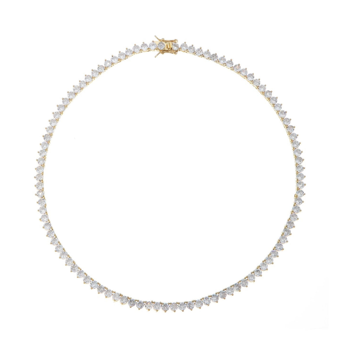 GOLD HEART TENNIS NECKLACE