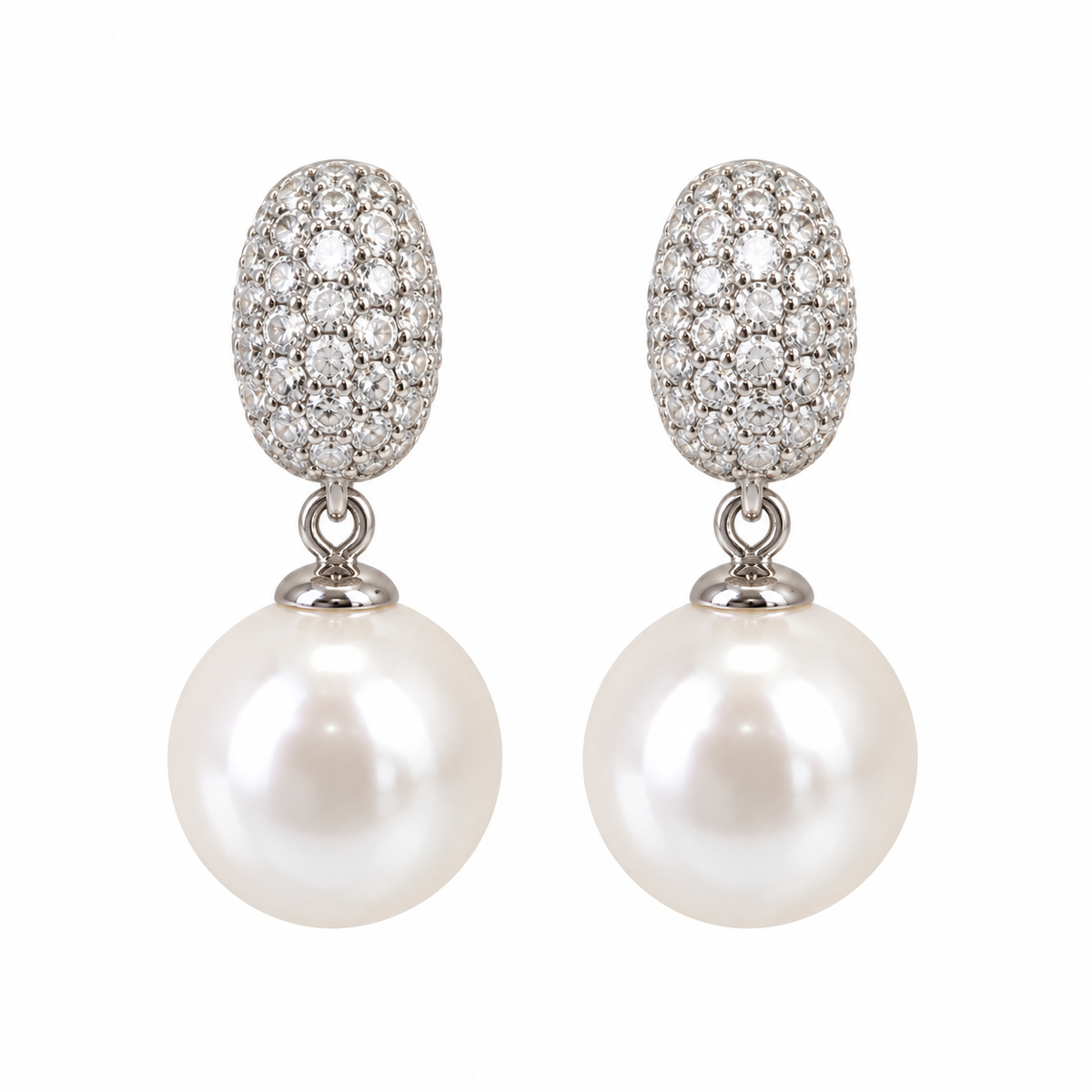 LUNA WHITE PEARL EARRINGS
