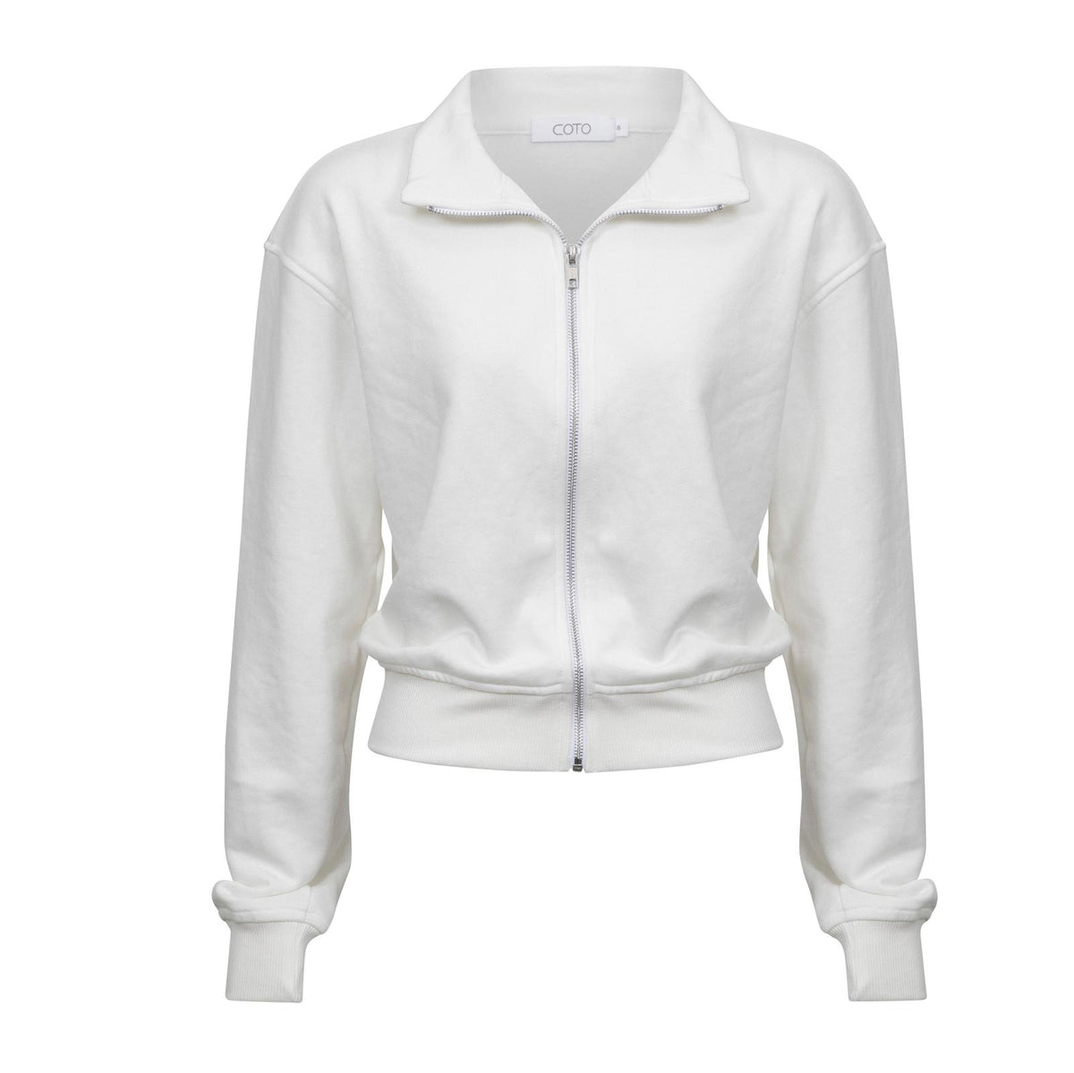 ZIP POLO SWEATSHIRT 050 WHITE