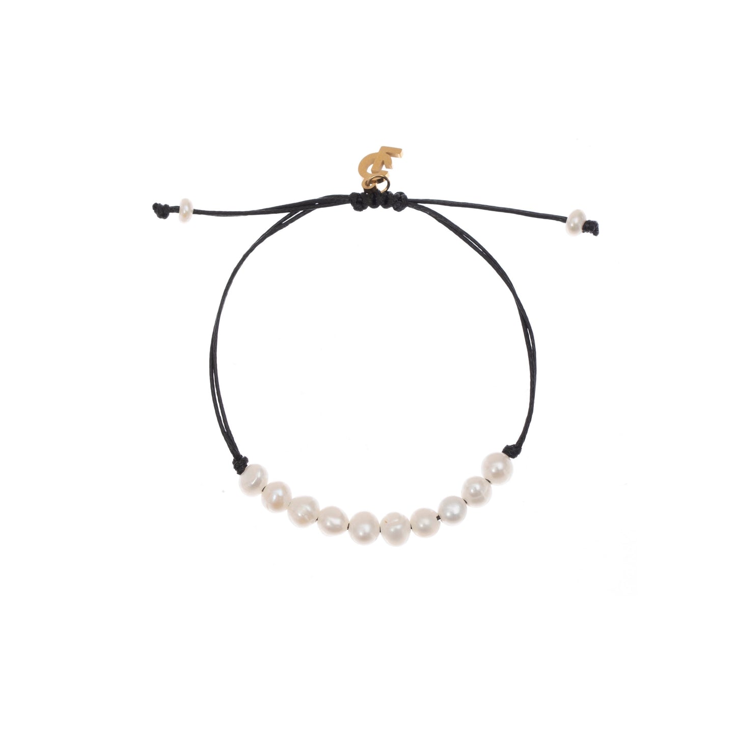 BLACK 10 PEARLS BRACELET