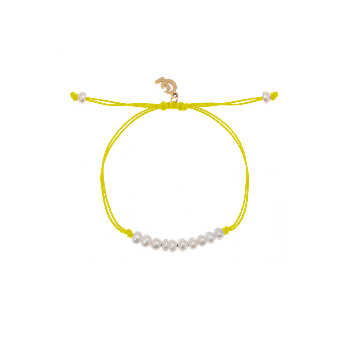 YELLOW 10 PEARLS BRACELET