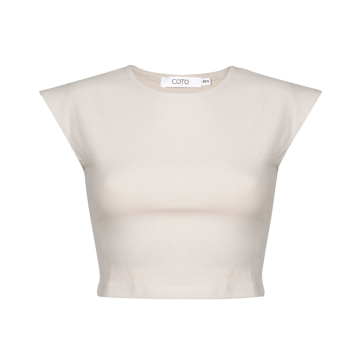 SOFT CROPPED TEE 003 STONE