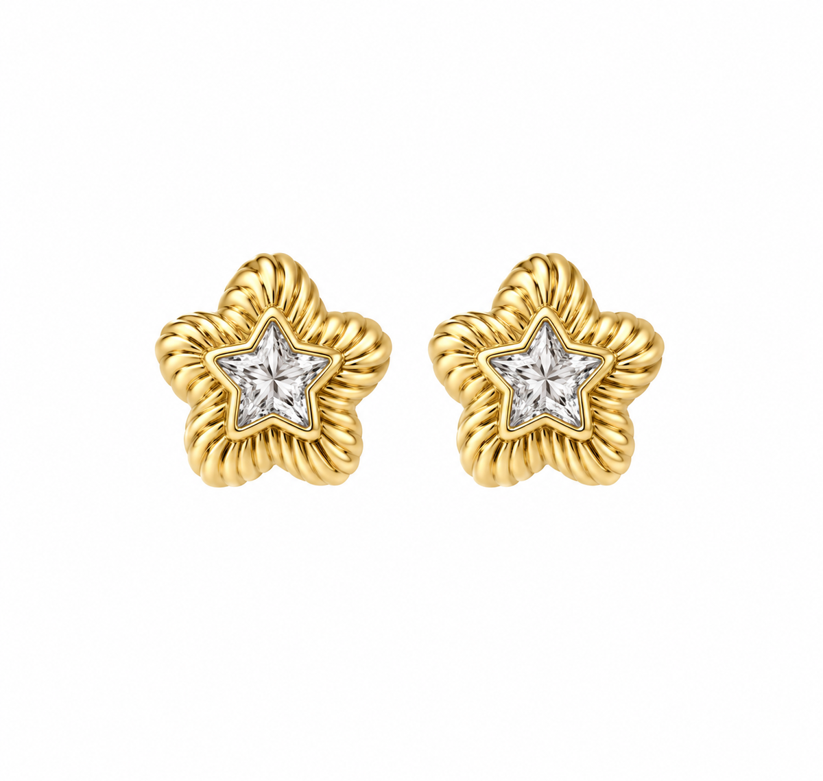 ALMA GOLD FLOWER EARRINGS