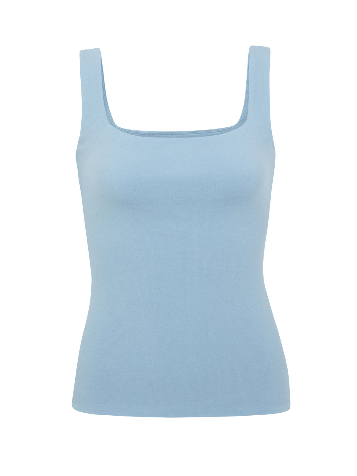 SOFT SQUARE NECK TANK 003 SKY BLUE