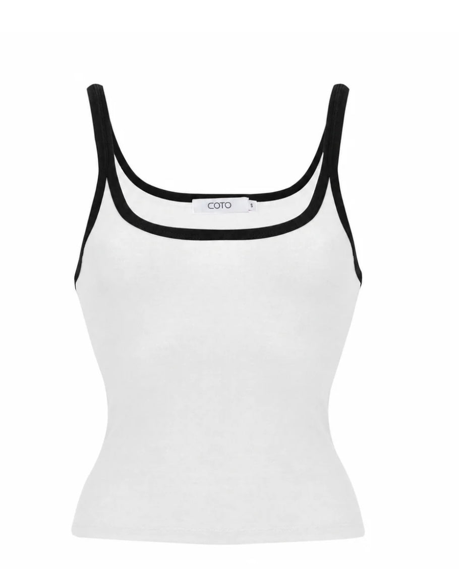 TWO-TONE TANK TOP 001 BLACK