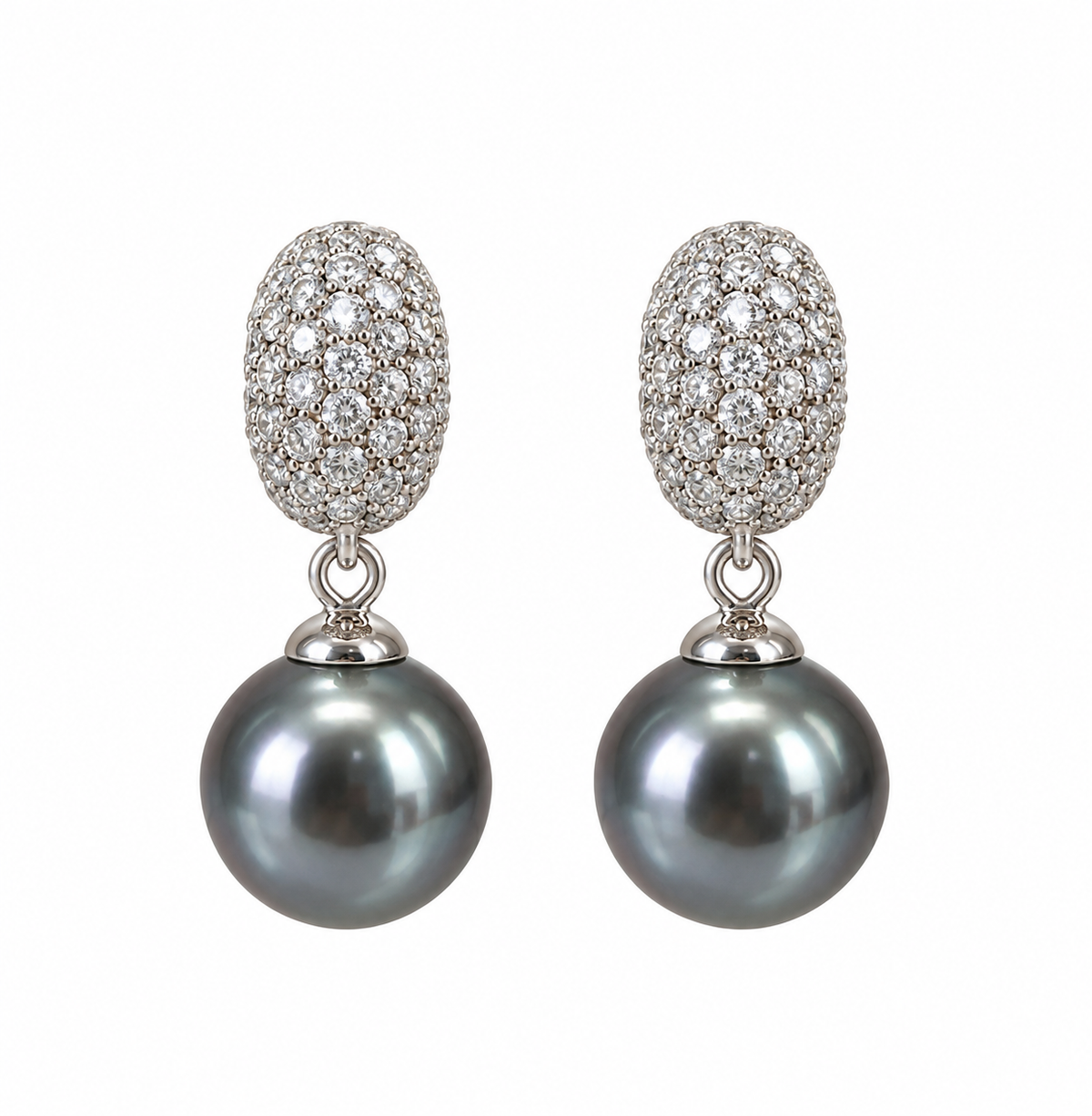 LUNA SILVER PEARL EARRINGS