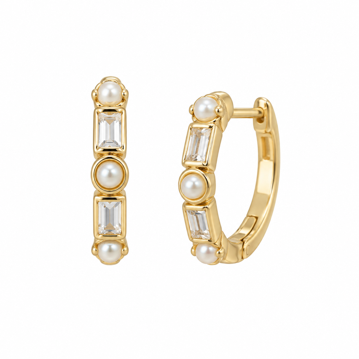 PEARL CRYSTAL HOOPS