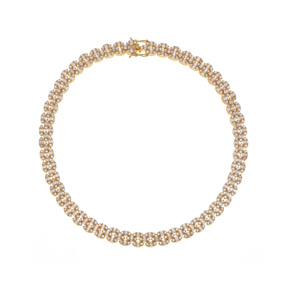 GOLD STARLIGHT TENNIS NECKLACE