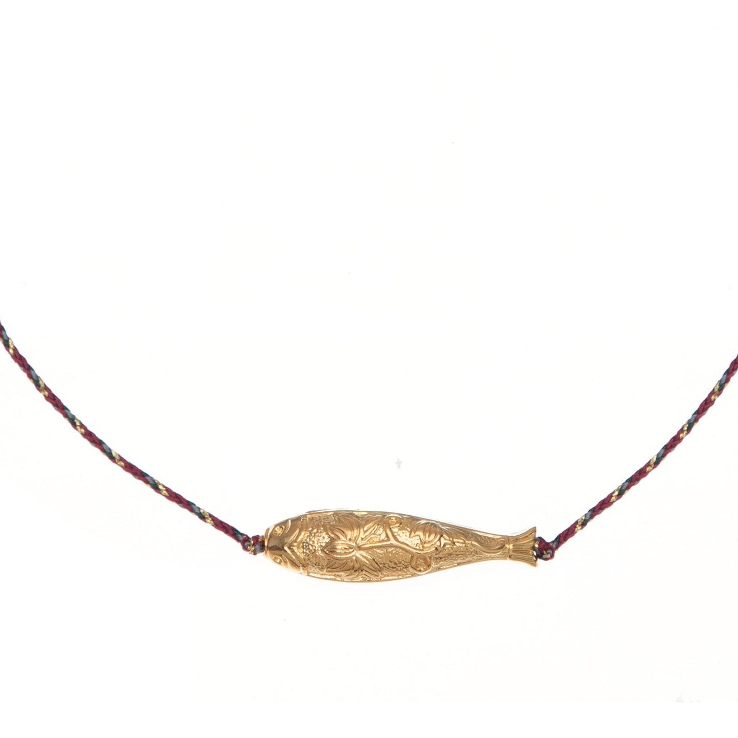 CHOKER FISH NECKLACE MAROON