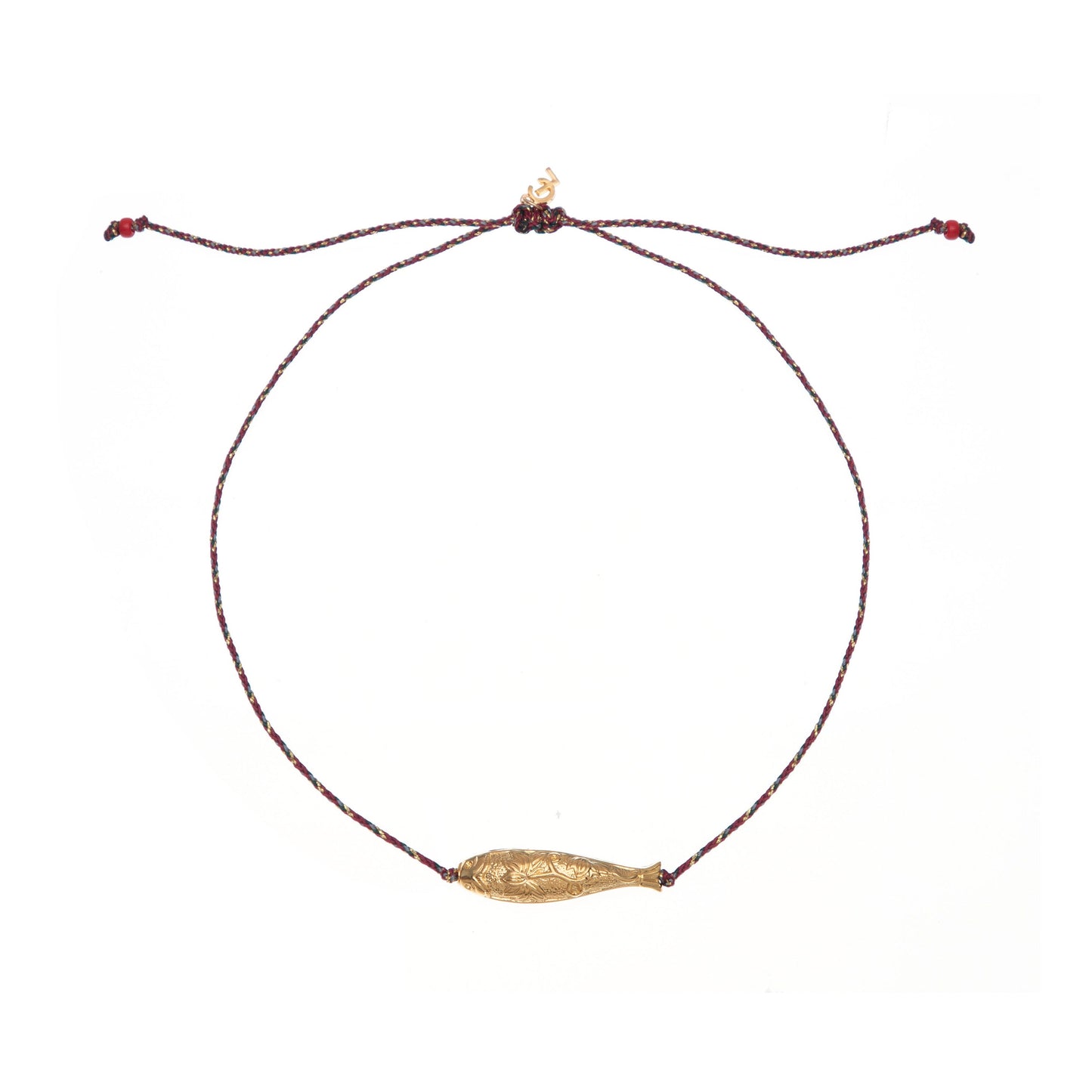 CHOKER FISH NECKLACE MAROON