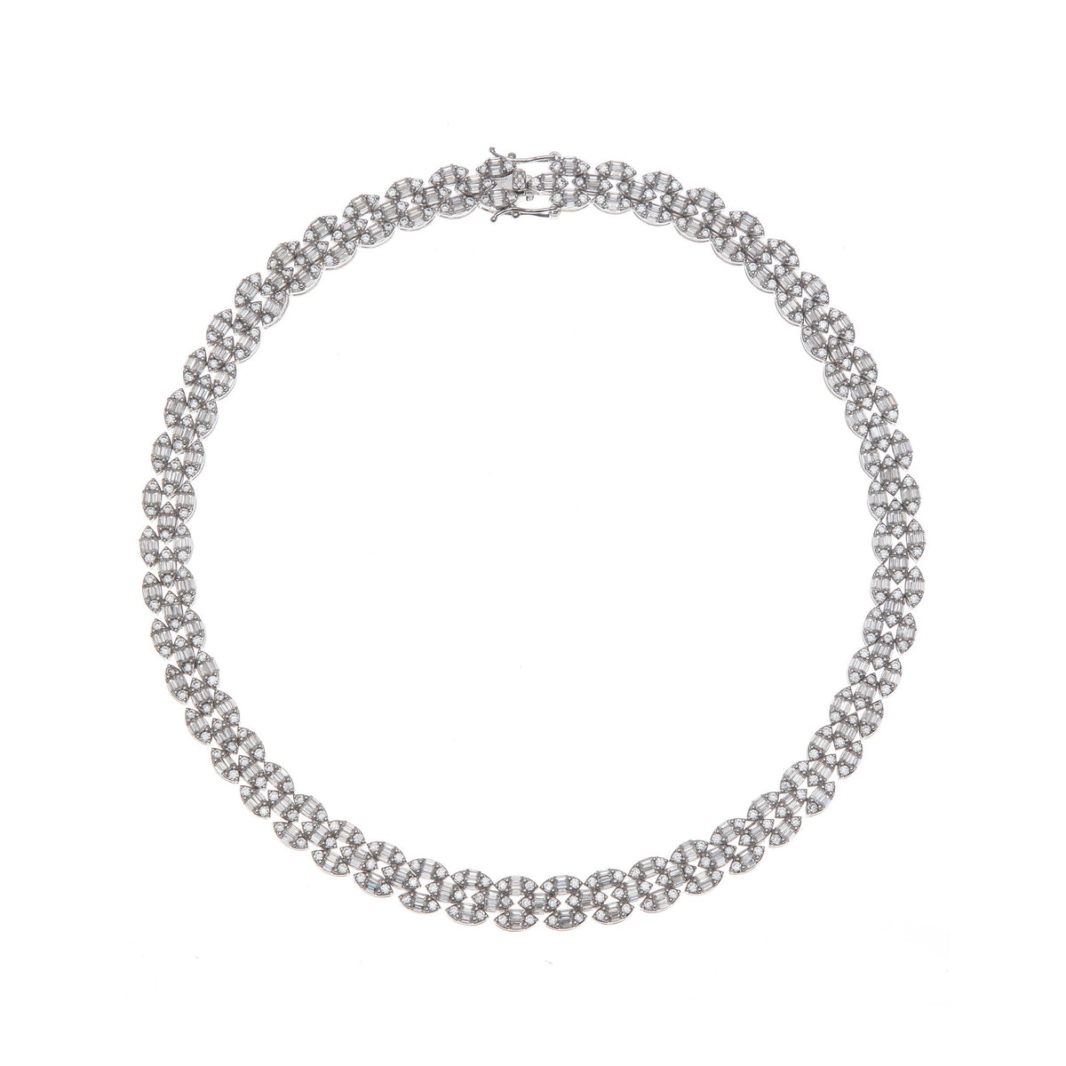 SILVER STARLIGHT TENNIS NECKLACE