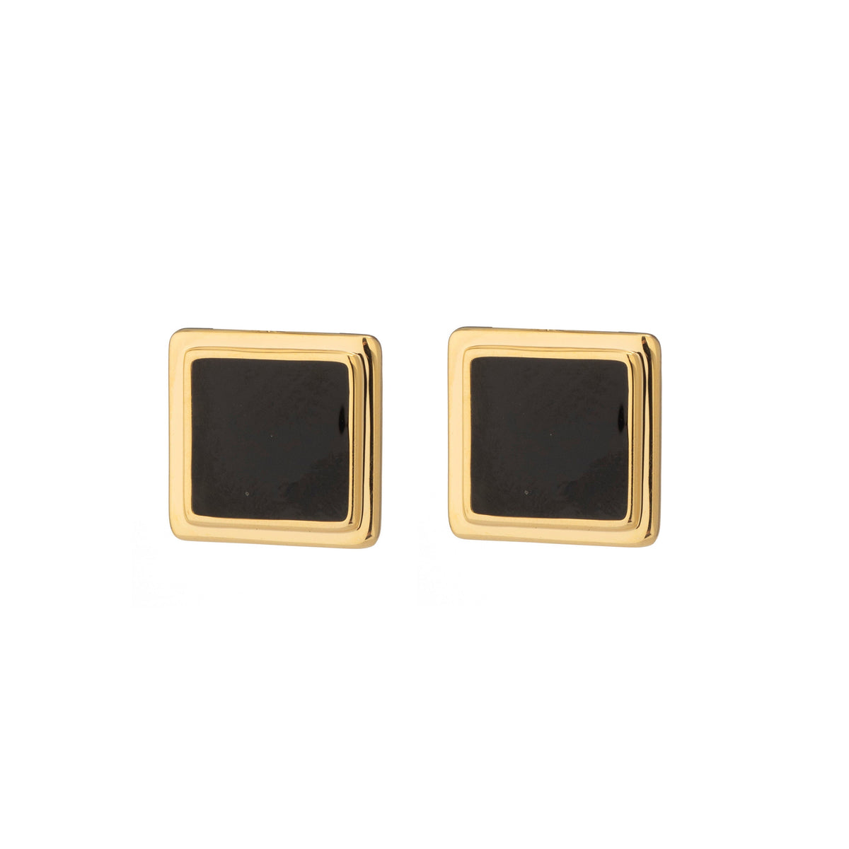 ONYX SQUARE EARRINGS