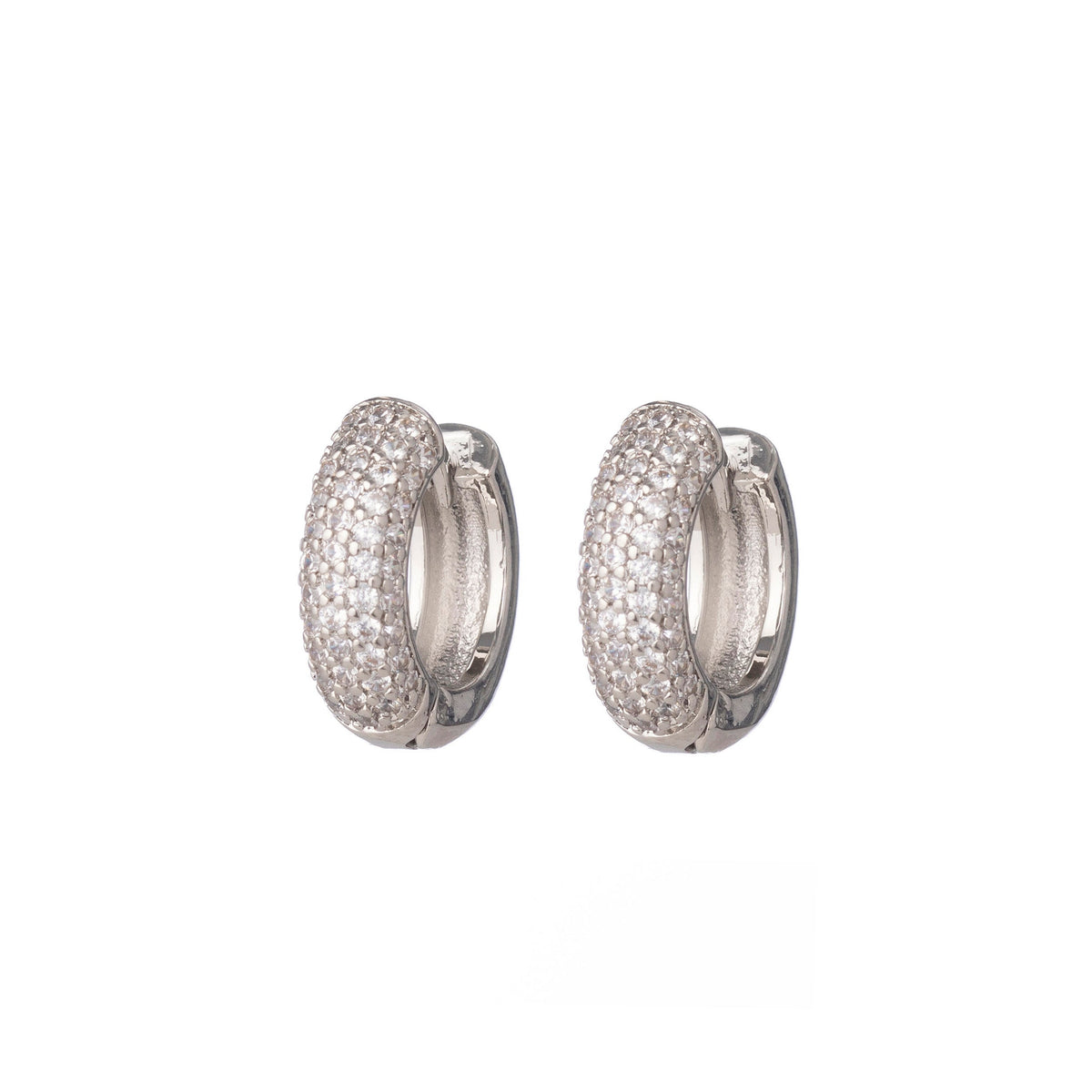 SILVER LUXE HOOP EARRINGS