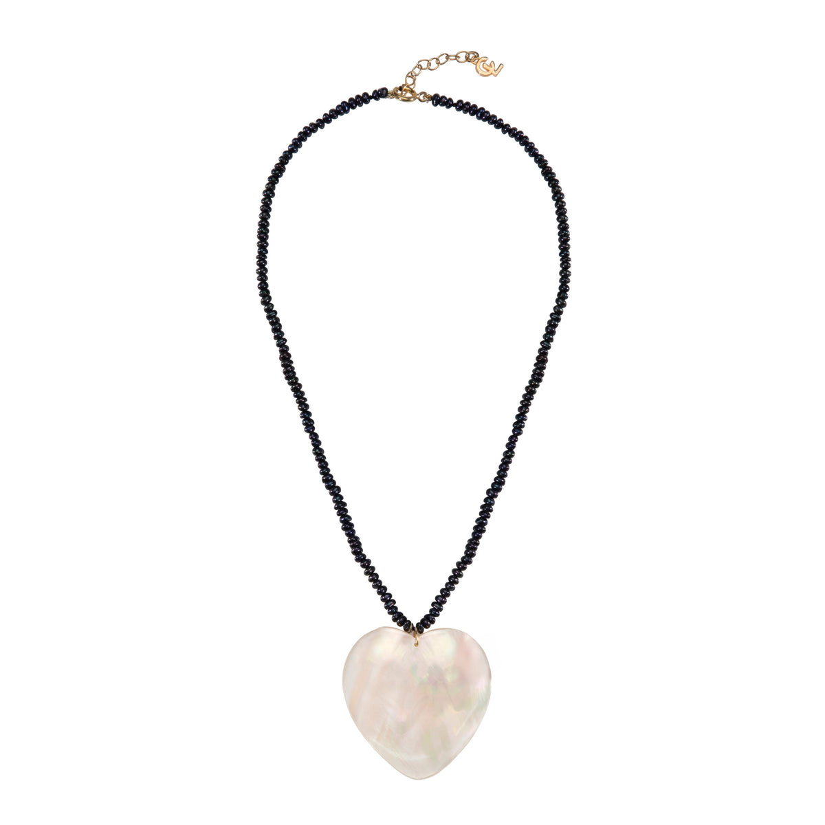 BLACK NOA HEART NECKLACE