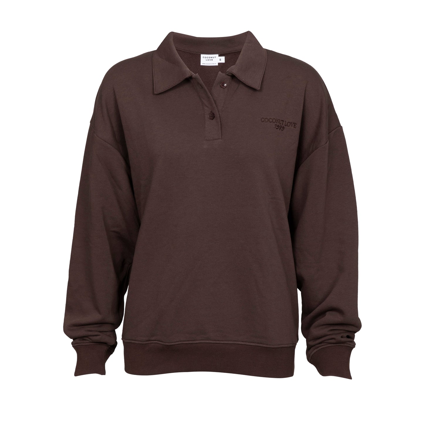 DARK BROWN 1989 LIGHT POLO SWEATSHIRT
