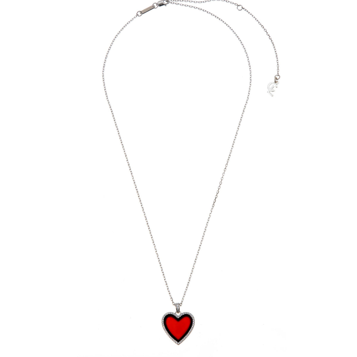 SILVER MIYA HEART NECKLACE