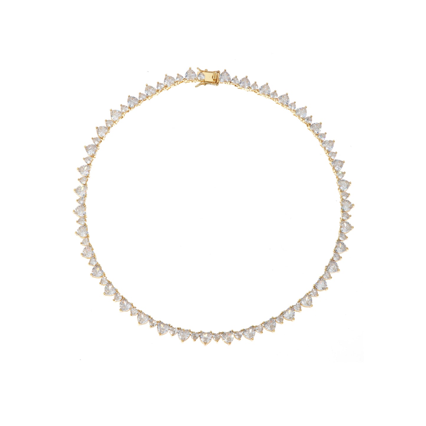 GOLD QUEEN TENNIS NECKLACE